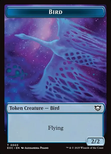 Bird, Magic card TEOC 3 — Edge of Eternities Commander Tokens set