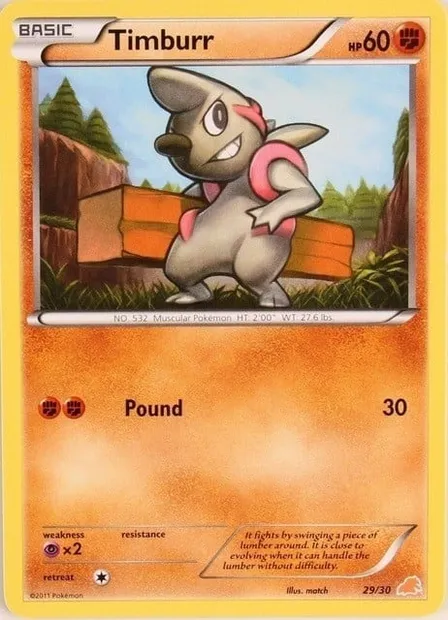 Charpenti, carte Pokémon TK5E 029 — extension BW Trainer Kit Excadrill