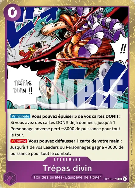 Trépas divin, carte One Piece OP13-076 — extension SUCCESSEURS