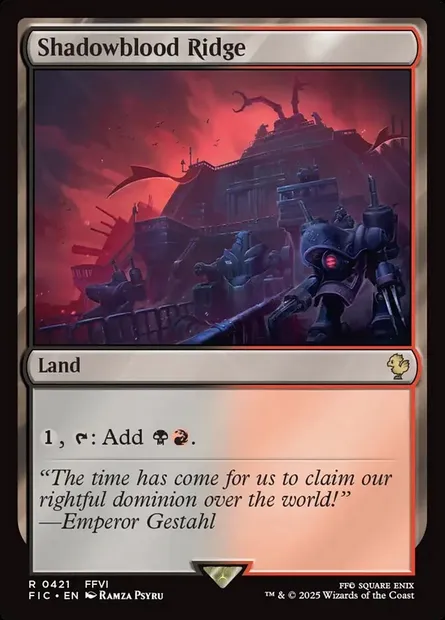 Shadowblood Ridge, Magic card FIC 421 — Final Fantasy Commander set