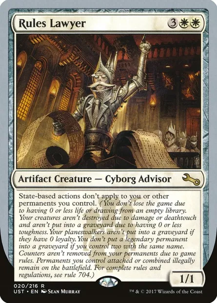 Rules Lawyer, Magic card UST 20 — Unstable set