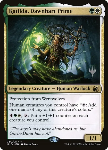 Katilda, Première de Cerf-orient, carte Magic PMID 230p — extension Innistrad: Midnight Hunt Promos