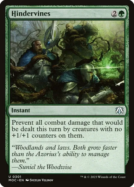 Hindervines, Magic card MOC 301 — March of the Machine Commander set