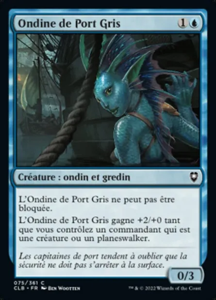 Ondine de Port Gris, carte Magic CLB 75 — extension Commander Légendes : la bataille de la Porte de Baldur