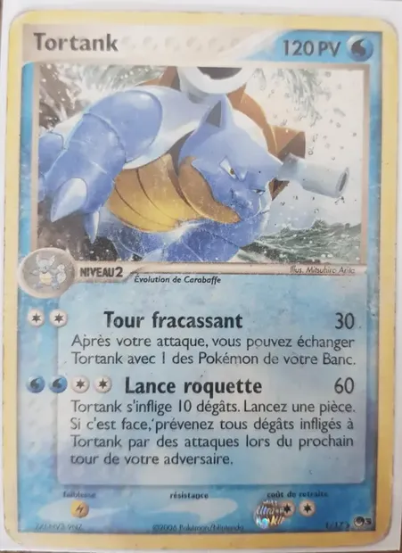 Tortank, carte Pokémon P3 1 — extension POP Série 3