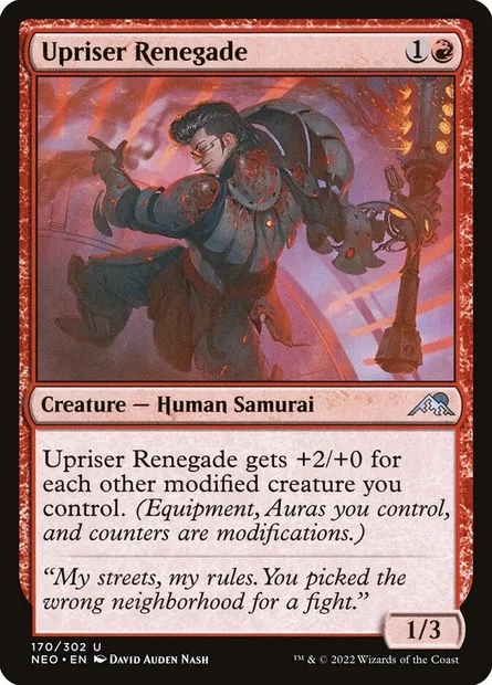 Upriser Renegade, Magic card NEO 170 — Kamigawa: Neon Dynasty set