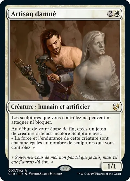 Artisan damné, carte Magic C19 3 — extension Commander 2019