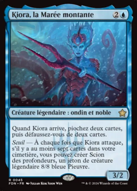 Kiora, la Marée montante, carte Magic FDN 45 — extension Foundations