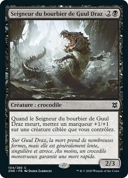 Seigneur du bourbier de Guul Draz, carte Magic ZNR 104 — extension Renaissance de Zendikar