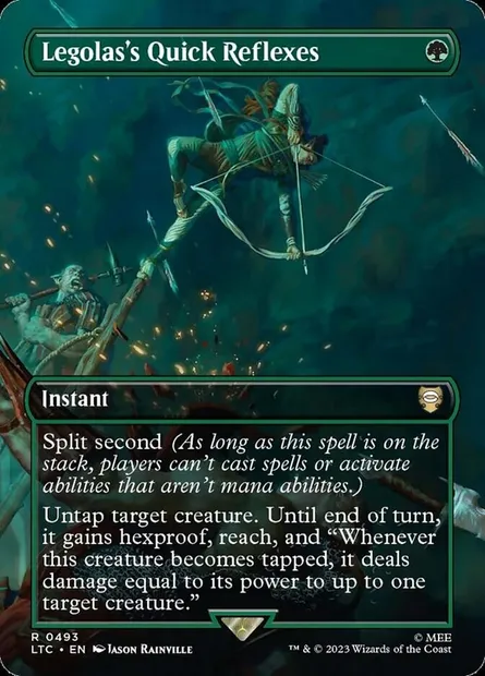 Legolas's Quick Reflexes, Magic card LTC 493 — Tales of Middle-earth Commander set