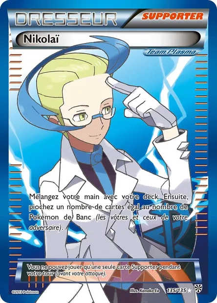 Nikolaï, carte Pokémon PLS 135 — extension Tempète Plasma