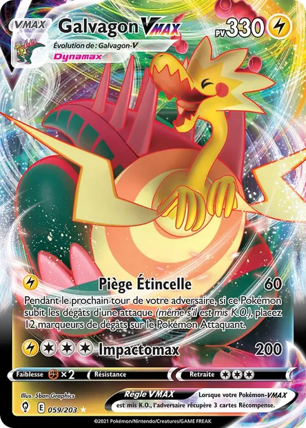 Galvagon VMAX, carte Pokémon EVS 59 — extension Évolution Céleste
