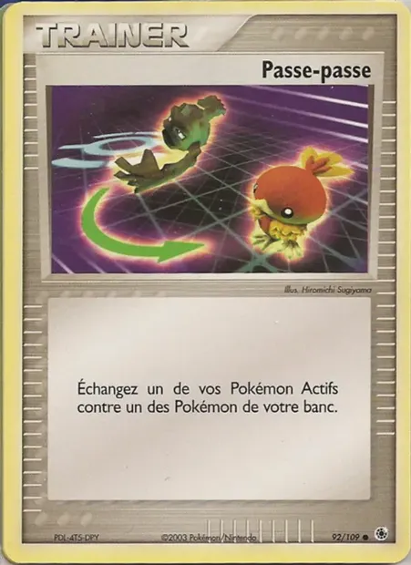 Passe-passe, carte Pokémon RS 92 — extension EX Rubis & Saphir