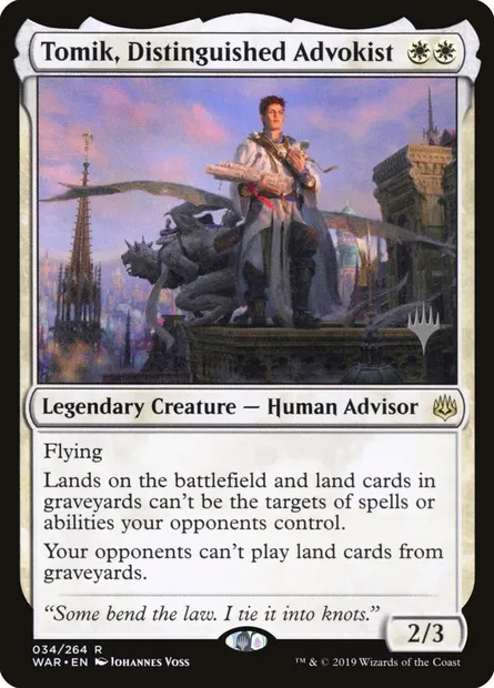 Tomik, Distinguished Advokist, Magic card PWAR 34p — War of the Spark Promos set
