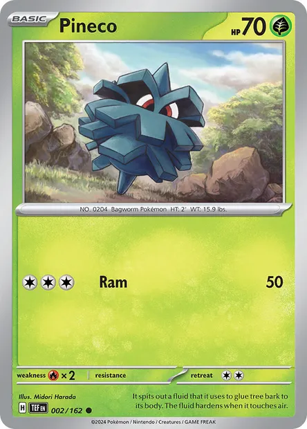 Pineco, Pokémon card TEF 002 — Temporal Forces set