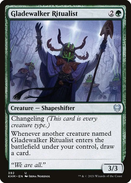 Gladewalker Ritualist, Magic card KHM 392 — Kaldheim set