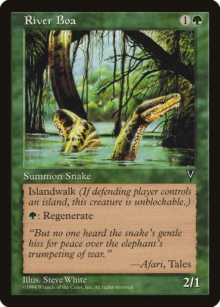 River Boa, Magic card VIS 118 — Visions set