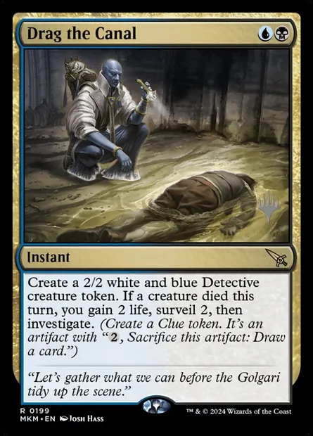 Drag the Canal, Magic card PMKM 199p — Murders at Karlov Manor Promos set