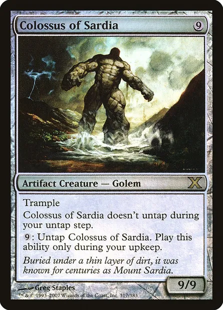 Colosse de Sardie, carte Magic 10E 317★ — extension Dixième édition