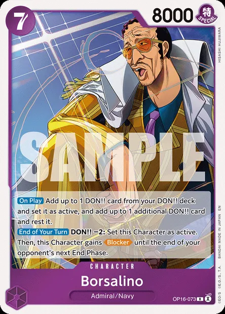 Borsalino, One Piece card OP16-073 — THE TIME OF BATTLE set