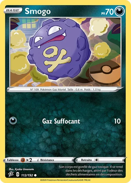 Smogo, carte Pokémon RCL 112 — extension Clash des Rebelles