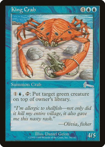 King Crab, Magic card ULG 34 — Urza's Legacy set