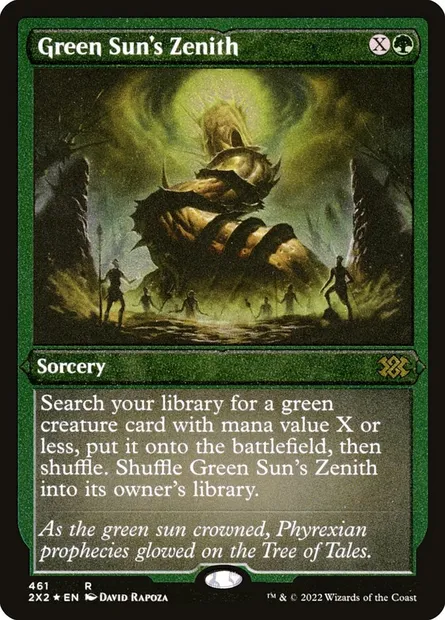 Green Sun's Zenith, Magic card 2X2 461 — Double Masters 2022 set
