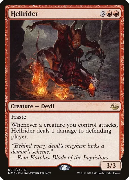 Hellrider, Magic card MM3 98 — Modern Masters 2017 set