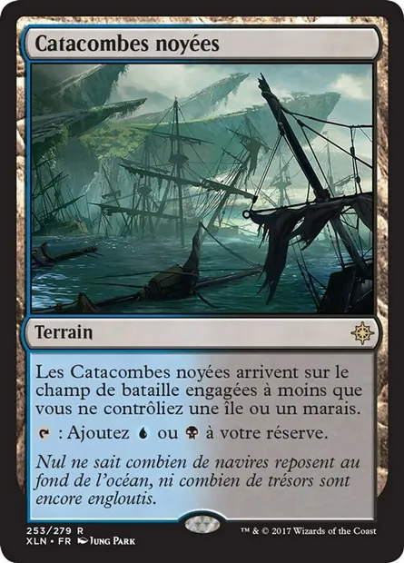 Catacombes noyées, carte Magic XLN 253 — extension Ixalan