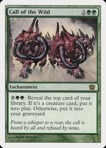 Call of the Wild, Magic card 8ED 235 — Eighth Edition set