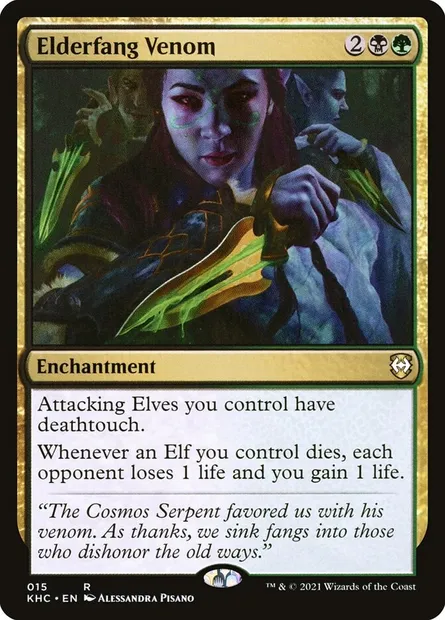 Elderfang Venom, Magic card KHC 15 — Kaldheim Commander set