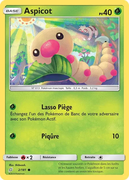 Aspicot, carte Pokémon TEU 2 — extension Duo de Choc