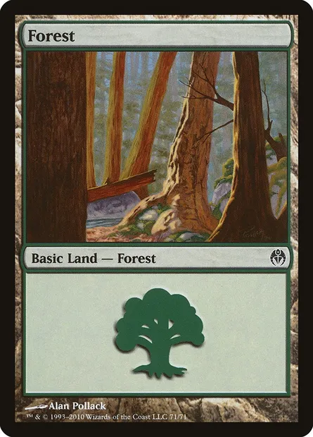 Forest, Magic card DDE 71 — Duel Decks: Phyrexia vs. the Coalition set