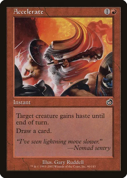 Accelerate, Magic card TOR 90 — Torment set
