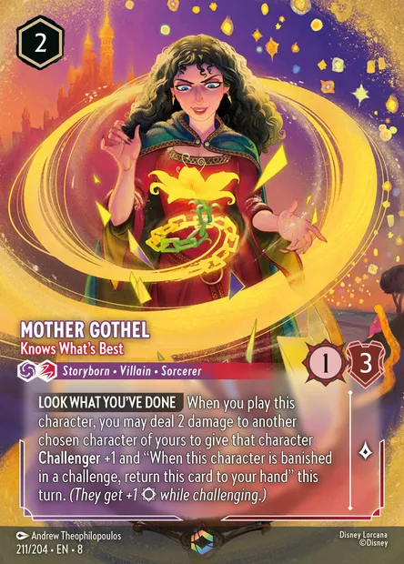 Mother Gothel - Knows What's Best, Disney Lorcana card CH8-211 — The Reign of Jafar set