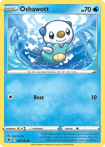 Oshawott, Pokémon card ASR 041 — Astral Radiance set