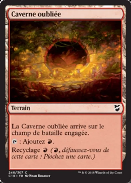 Caverne oubliée, carte Magic C18 246 — extension Commander 2018