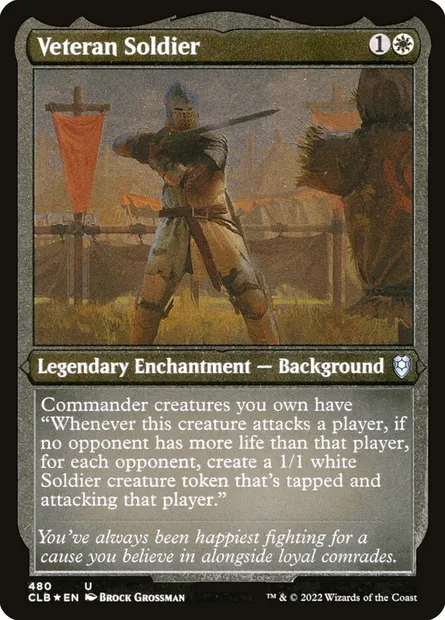 Veteran Soldier, Magic card CLB 480 — Commander Legends: Battle for Baldur's Gate set