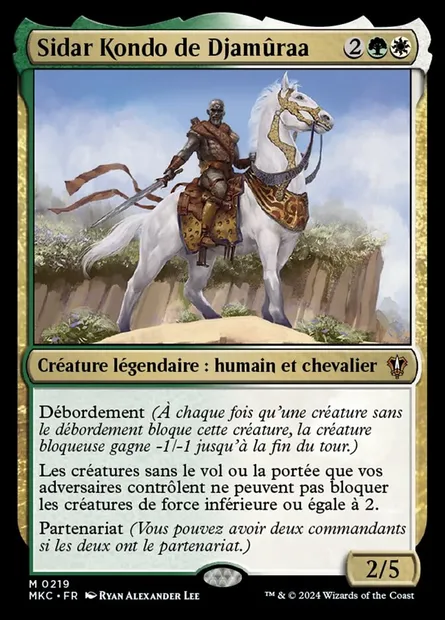 Sidar Kondo de Djamûraa, carte Magic MKC 219 — extension Murders at Karlov Manor Commander