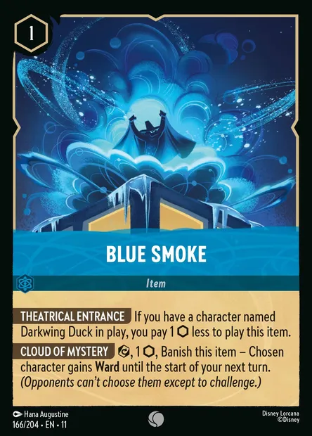 Blue Smoke, Disney Lorcana card CH11-166 — Winterspell set