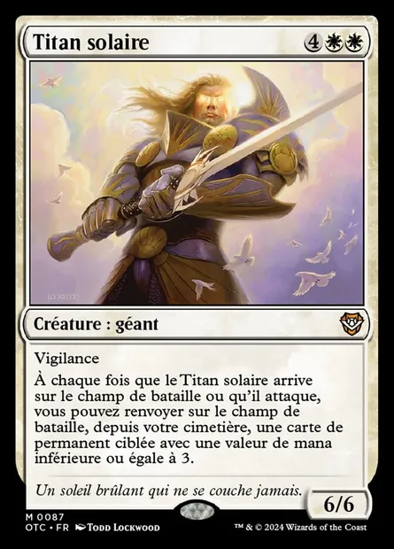 Titan solaire, carte Magic OTC 87 — extension Outlaws of Thunder Junction Commander