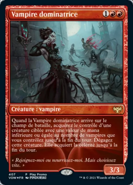 Vampire dominatrice, carte Magic VOW 407 — extension Innistrad : noce écarlate