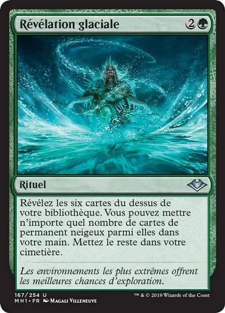 Révélation glaciale, carte Magic MH1 167 — extension Horizons du Modern