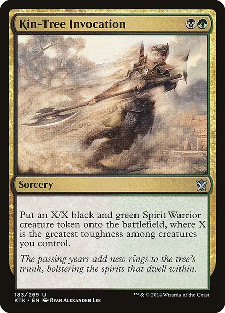 Kin-Tree Invocation, Magic card KTK 183 — Khans of Tarkir set