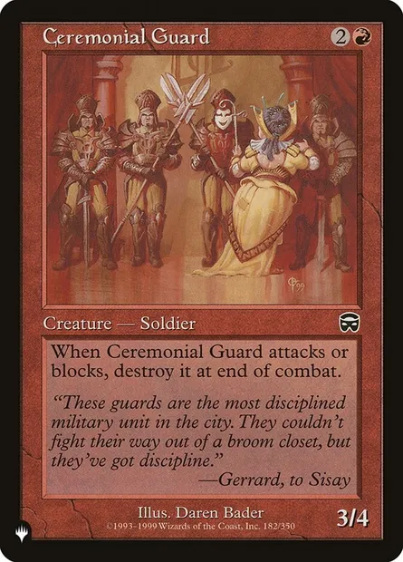 Ceremonial Guard, Magic card PLST MMQ-182 — The List set