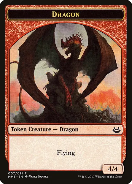 Dragon, carte Magic TMM3 7 — extension Modern Masters 2017 Tokens