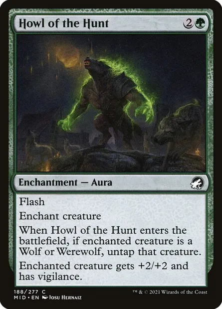 Howl of the Hunt, Magic card MID 188 — Innistrad: Midnight Hunt set