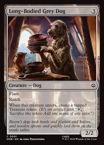 Long-Bodied Grey Dog, Magic card HOB 1 — The Hobbit set