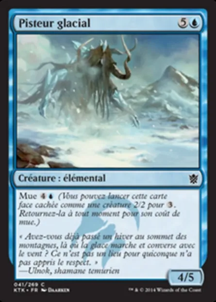 Pisteur glacial, carte Magic KTK 41 — extension Les Khans de Tarkir