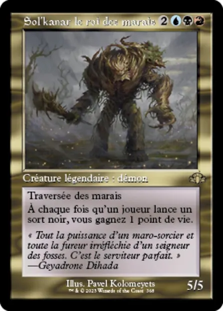 Sol'kanar le roi des marais, carte Magic DMR 368 — extension Dominaria Remastered